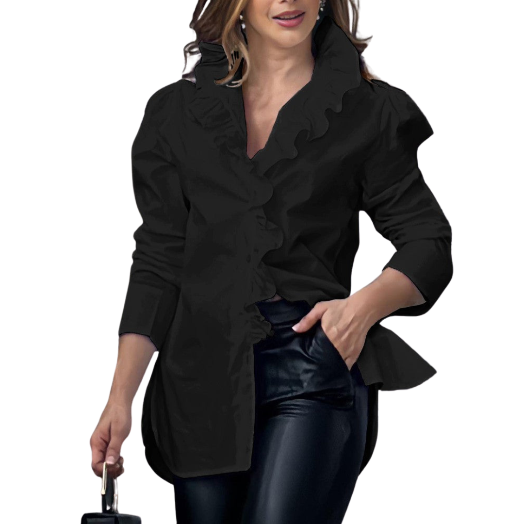 Emy | Chemise à Col V Froncée Delight Me