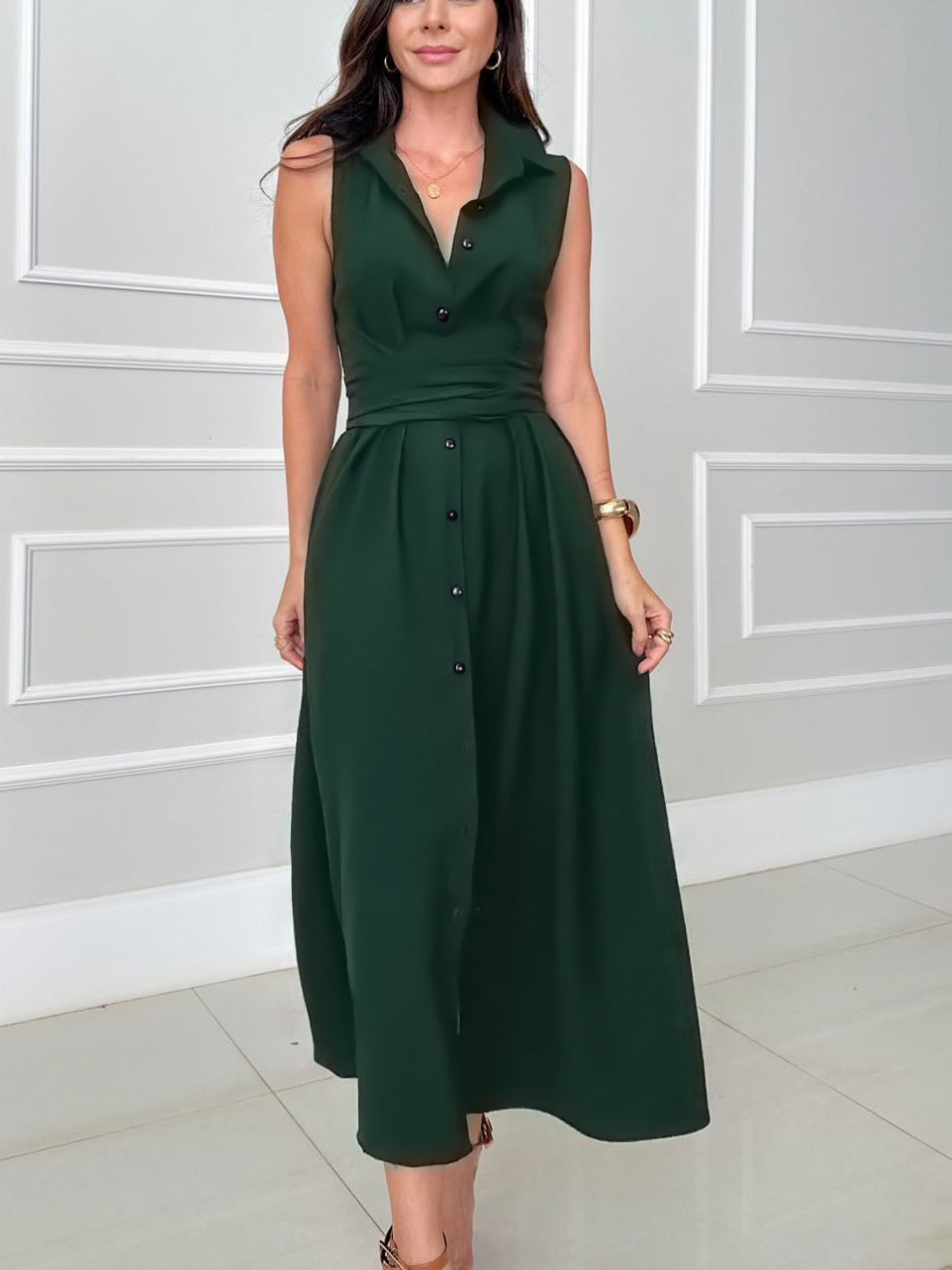Romaine - Elegante jurk met buikbedekking