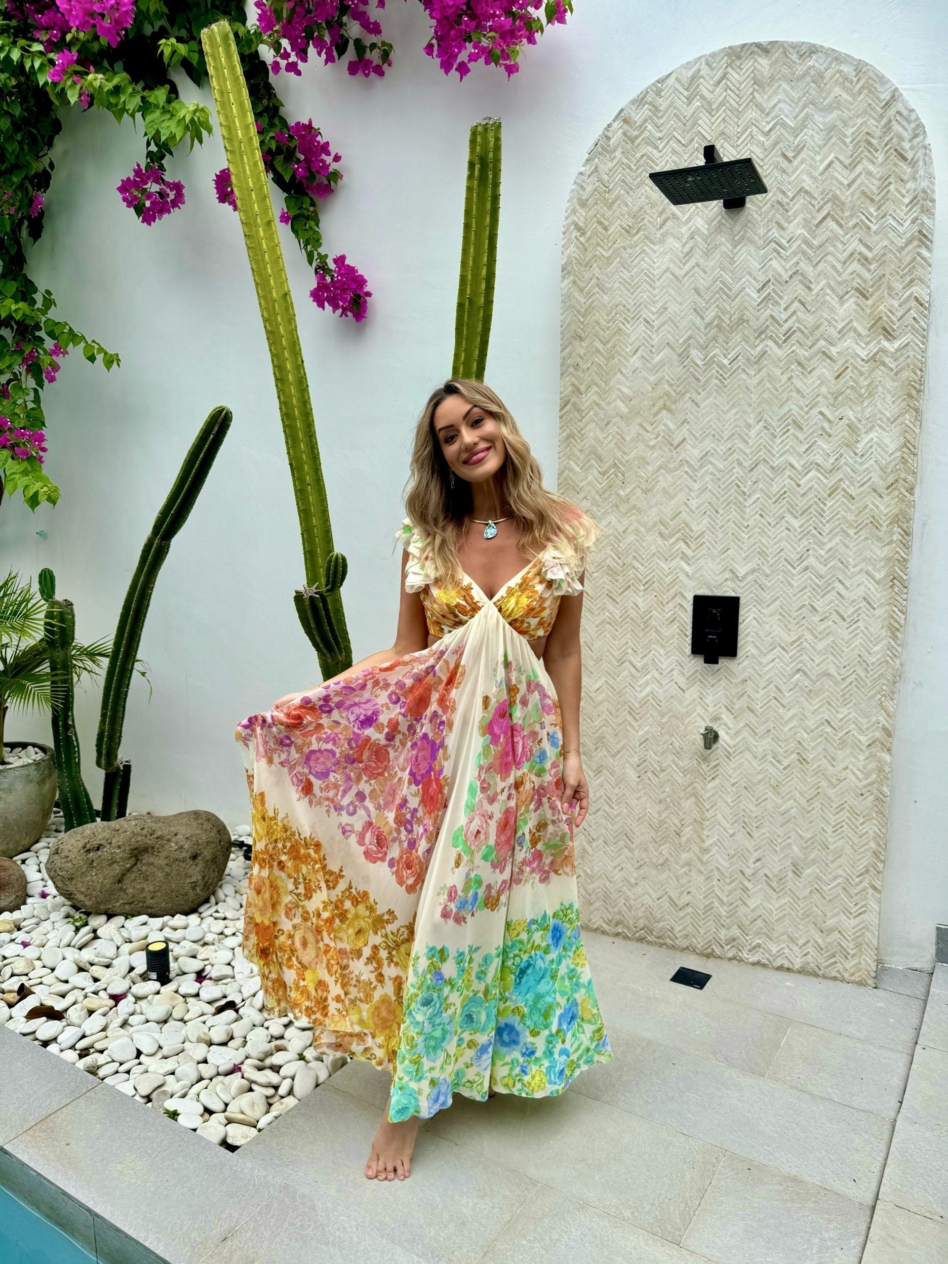 Linne - Zomerjurk met bloemenpatroon