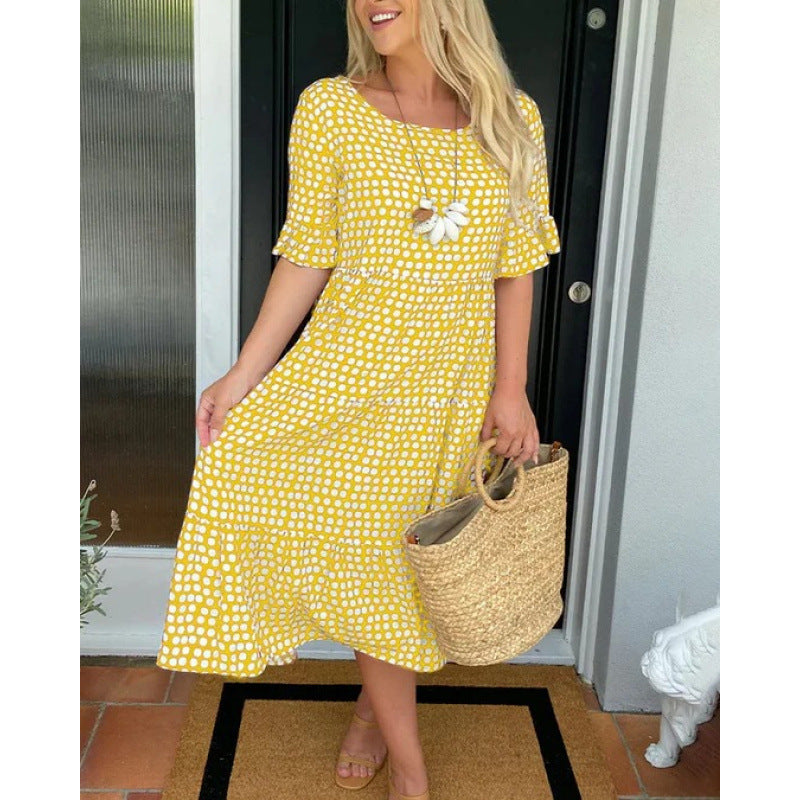 Darcy™ | Robe mi-longue à manches courtes