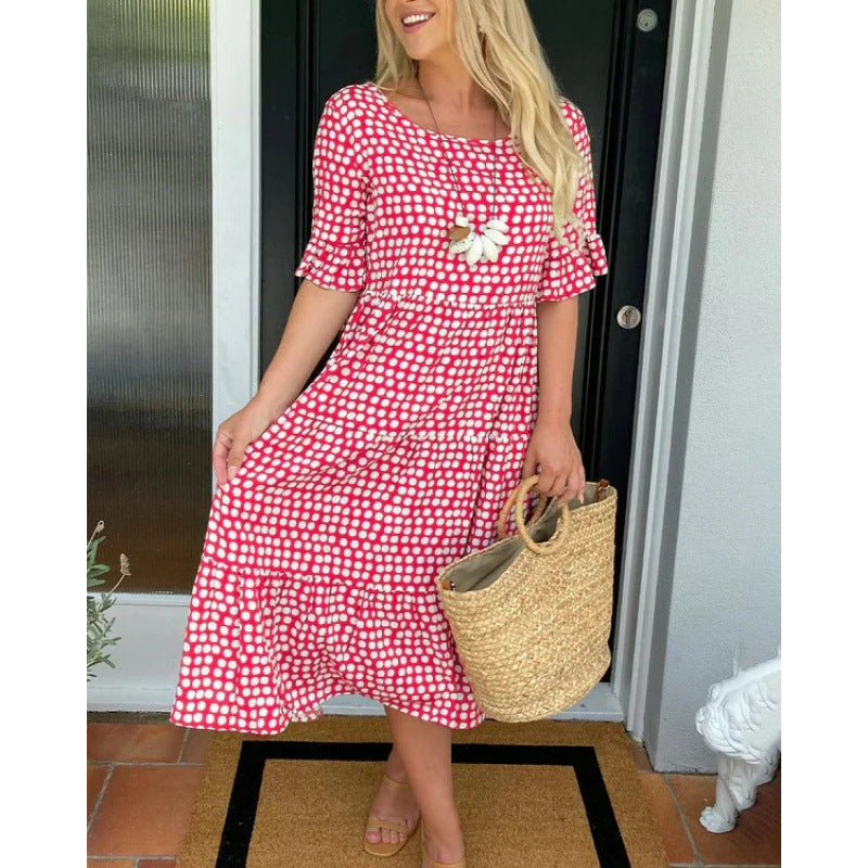 Darcy™ | Robe mi-longue à manches courtes