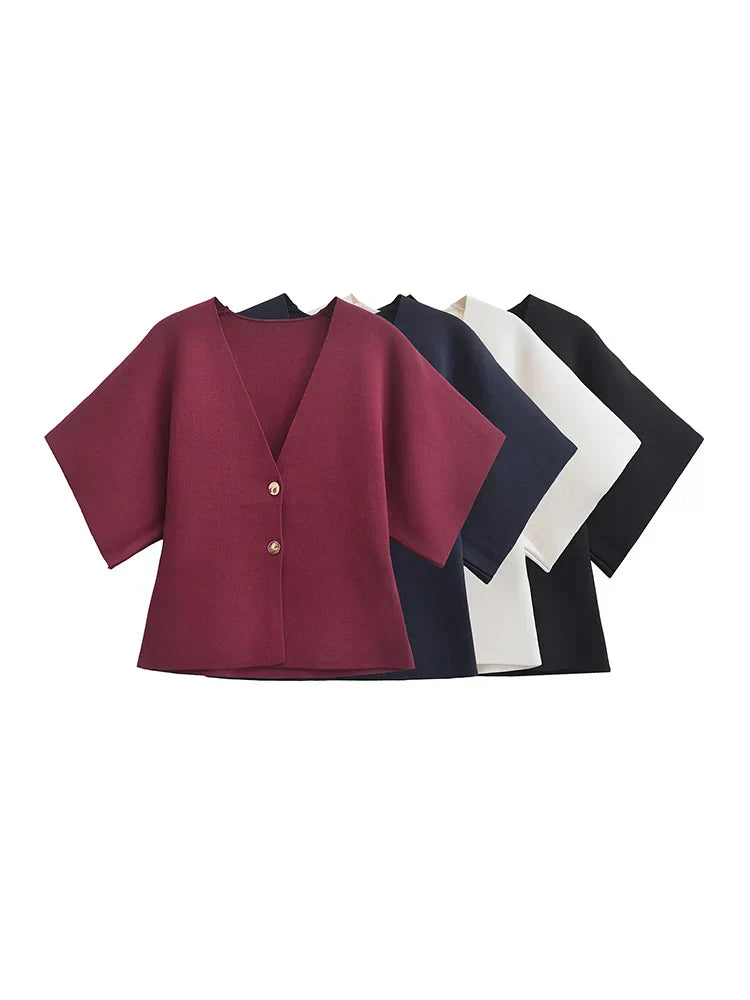 Francette | Blouse Boutonnée Minimaliste Chic