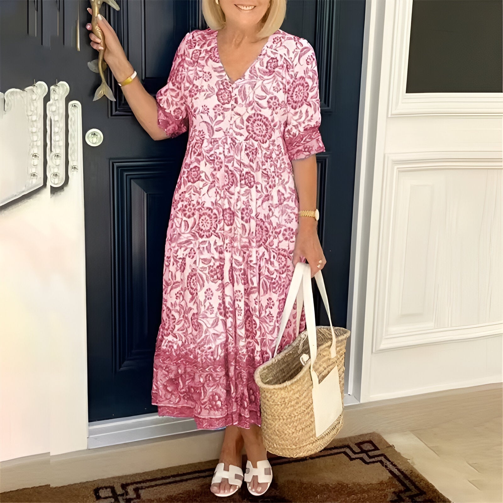 Rosetta - Boho-jurk met V-hals