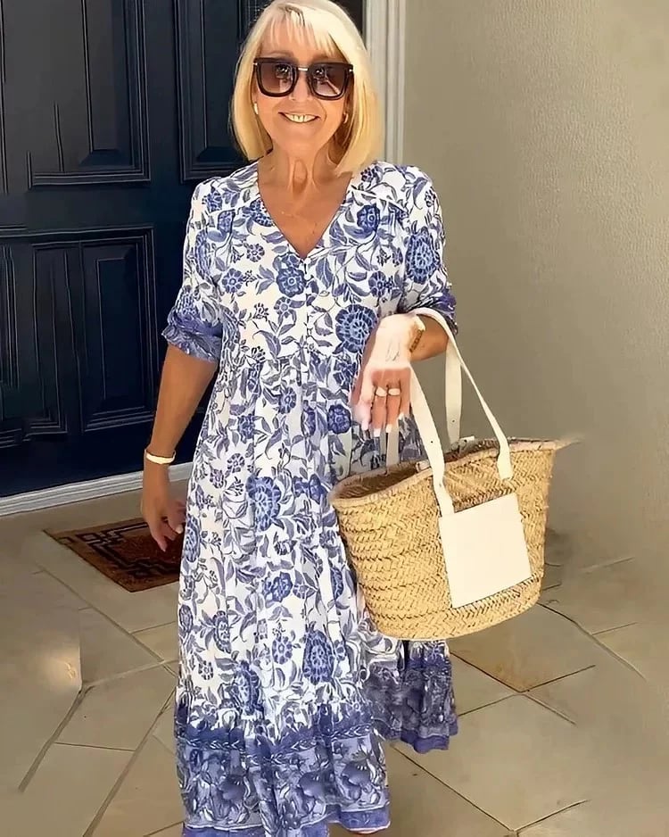Rosetta - Boho-jurk met V-hals