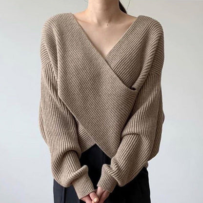 Le Clair™ | Pull en tricot croisé chic