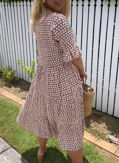 Darcy™ |  Robe mi-longue à manches courtes