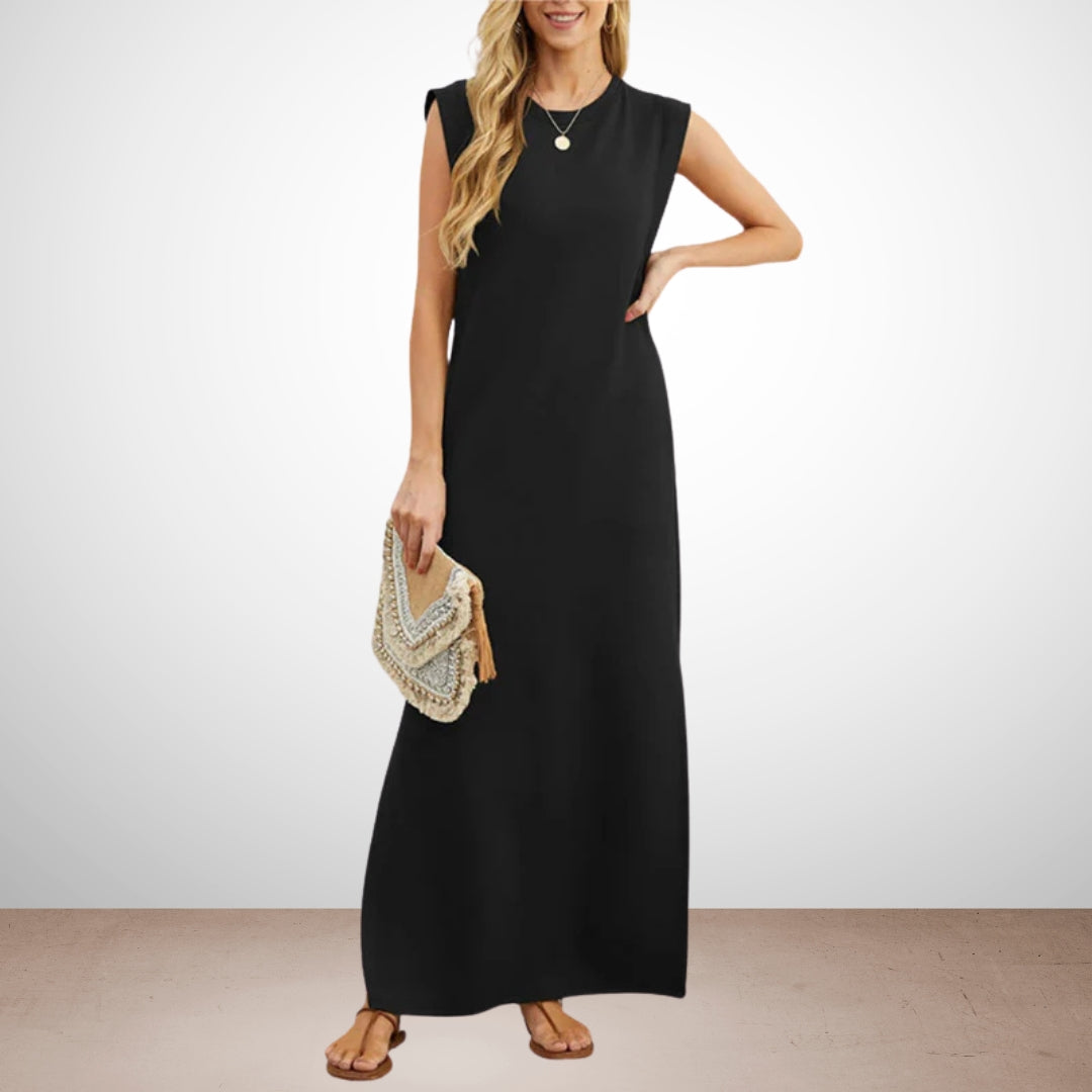 Emma - Lange, vloeiende, kreukvrije jurk