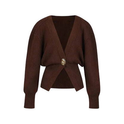 Flavie | Cardigan Élégant avec Fermeture à Bouton Doré