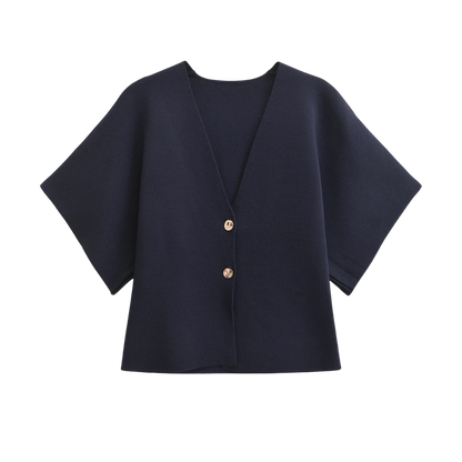 Francette | Blouse Boutonnée Minimaliste Chic