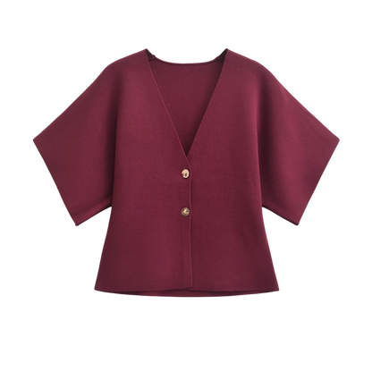 Francette | Blouse Boutonnée Minimaliste Chic