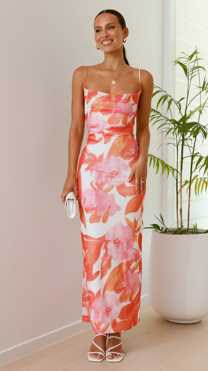 Ashley™ | Maxi Jurk met Bloemenprint