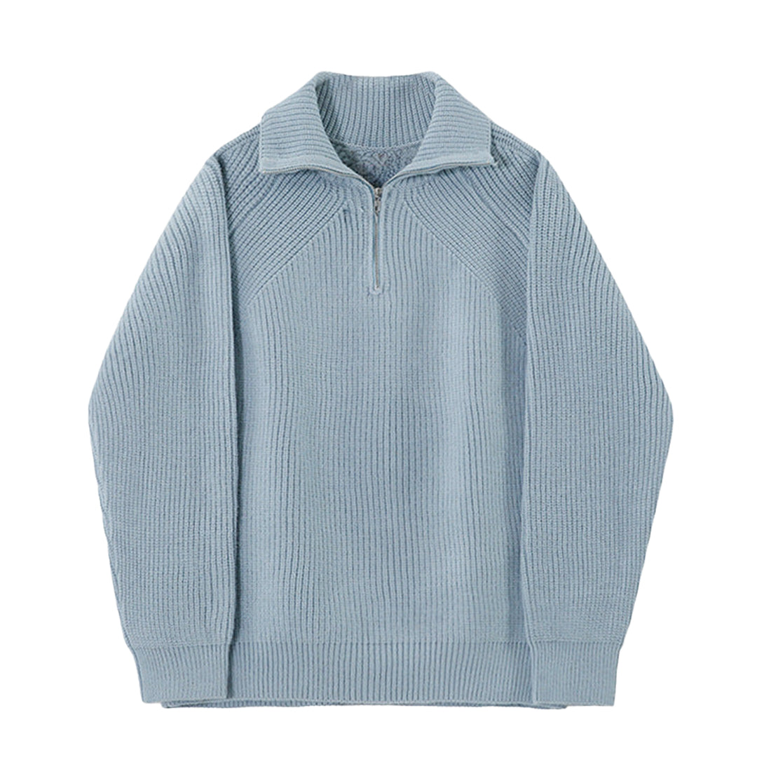 Laurent™ | Pull Azure à quart de zip