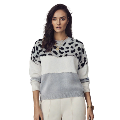 Edith | Pull élégant avec motif léopard