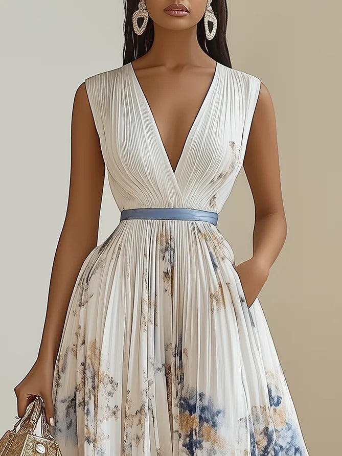Isabel | Vestido Midi Estampado Elegante