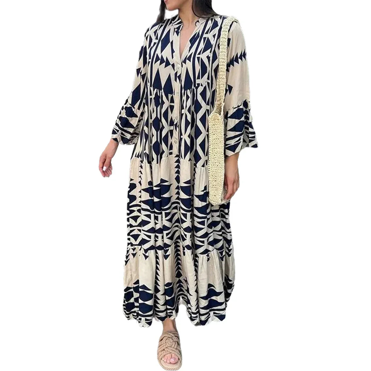 Sienna - Elegante casual overhemd jurk