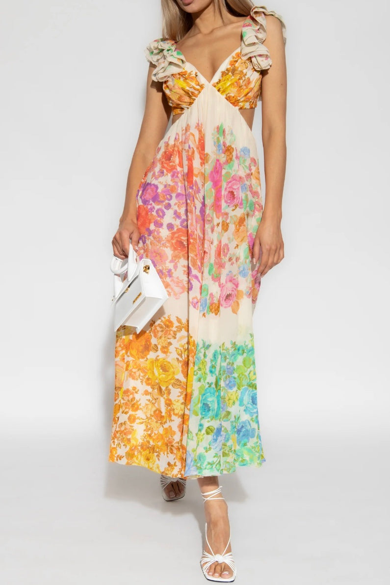 Linne - Zomerjurk met bloemenpatroon