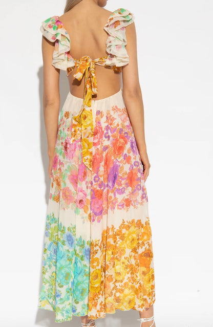Linne - Zomerjurk met bloemenpatroon