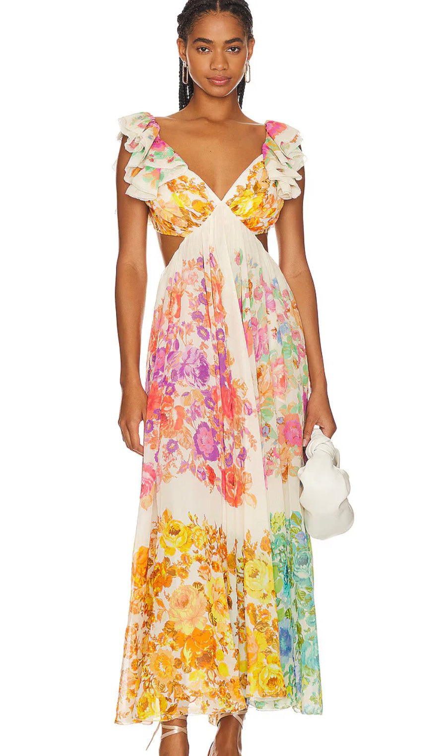 Linne - Zomerjurk met bloemenpatroon