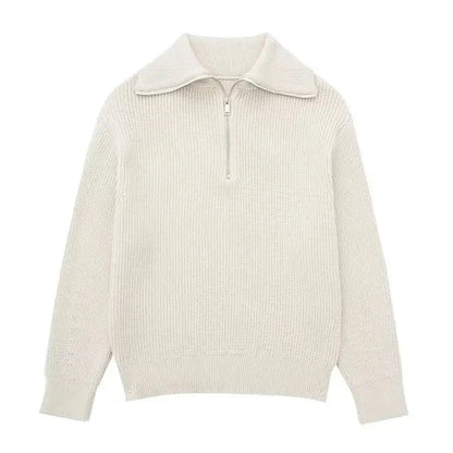 Laurent™ | Pull zippé rayé