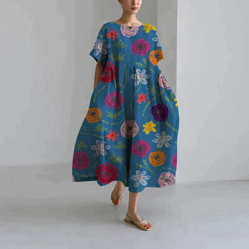 Calliope - Elegante jurk met bloemenpatroon