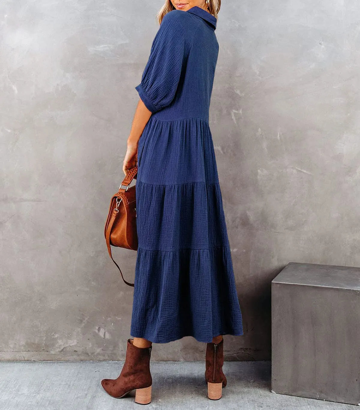 Klara - Midi-jurk met zakken