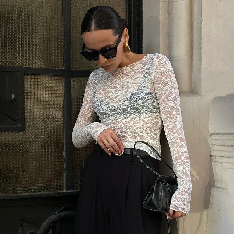 Camille | Le Top en Dentelle Transparent