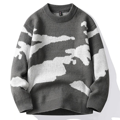 Ignazio | Pull à motif nuage pour homme