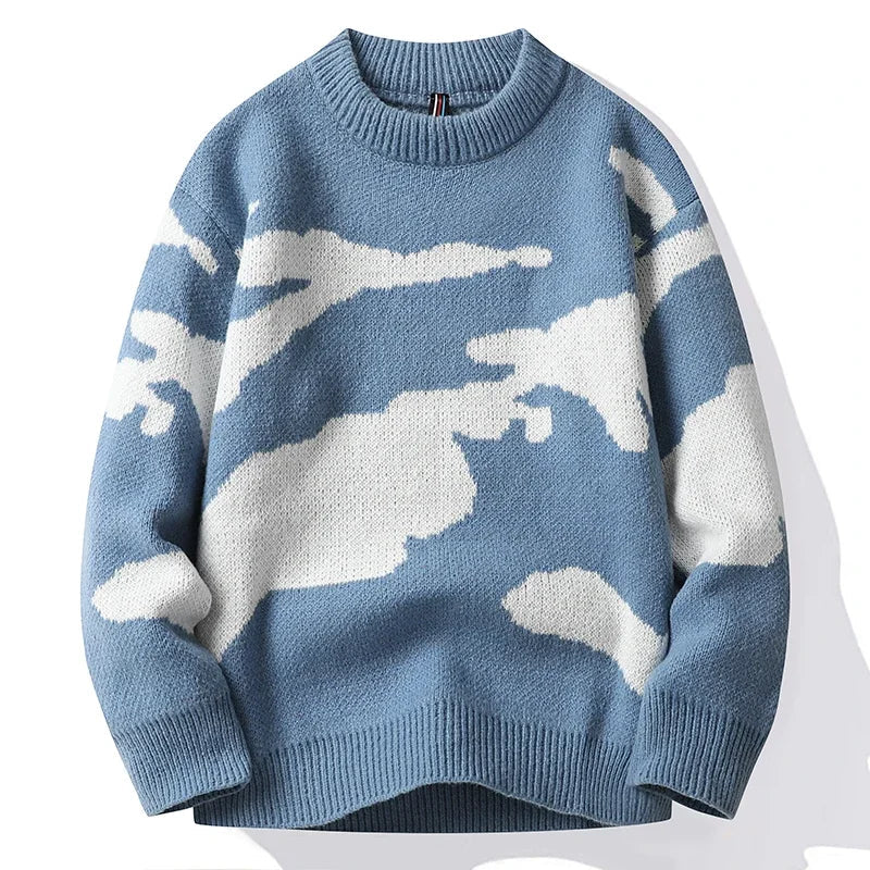 Ignazio | Pull à motif nuage pour homme