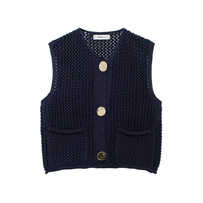 Eleanor | Le Gilet Boutonné Tricoté