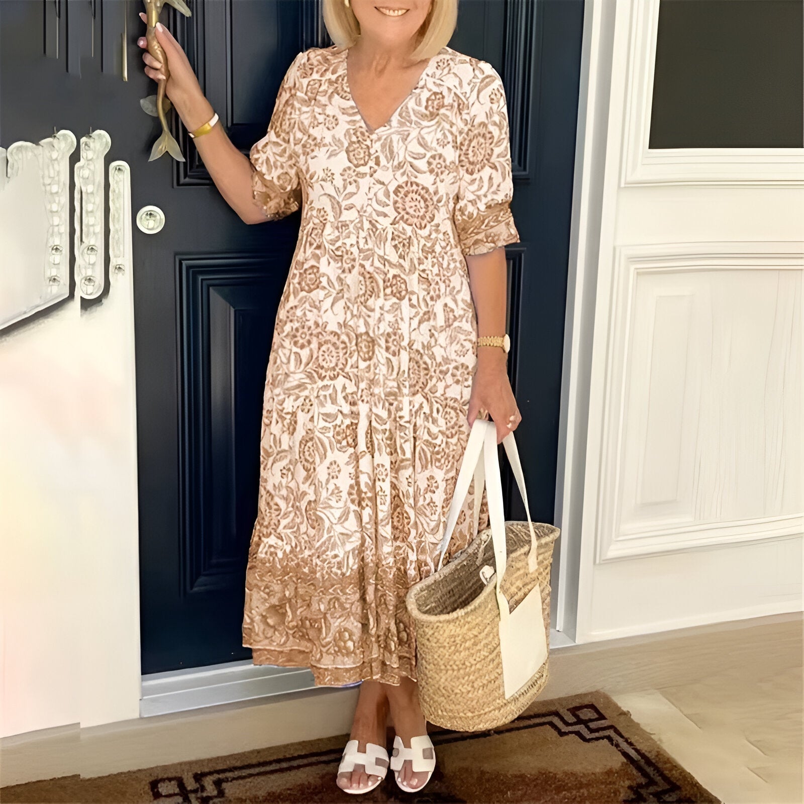 Rosetta - Boho-jurk met V-hals