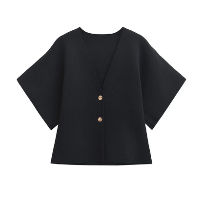 Francette | Blouse Boutonnée Minimaliste Chic