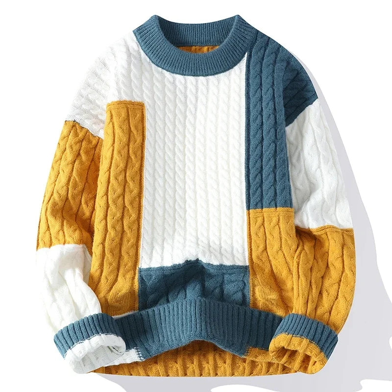 Brando | Pull Décontracté Homme à Bloc de Couleurs