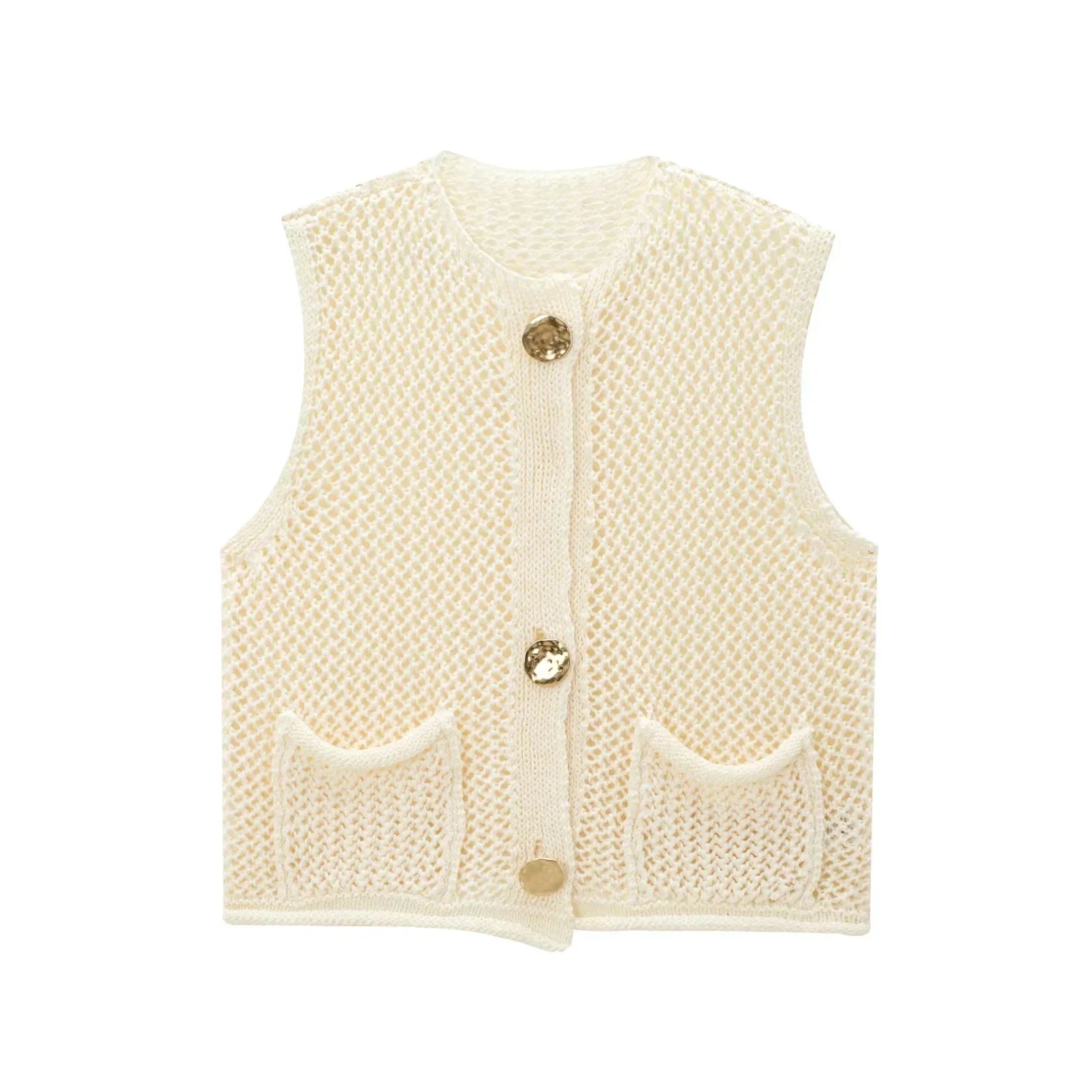 Eleanor | Le Gilet Boutonné Tricoté