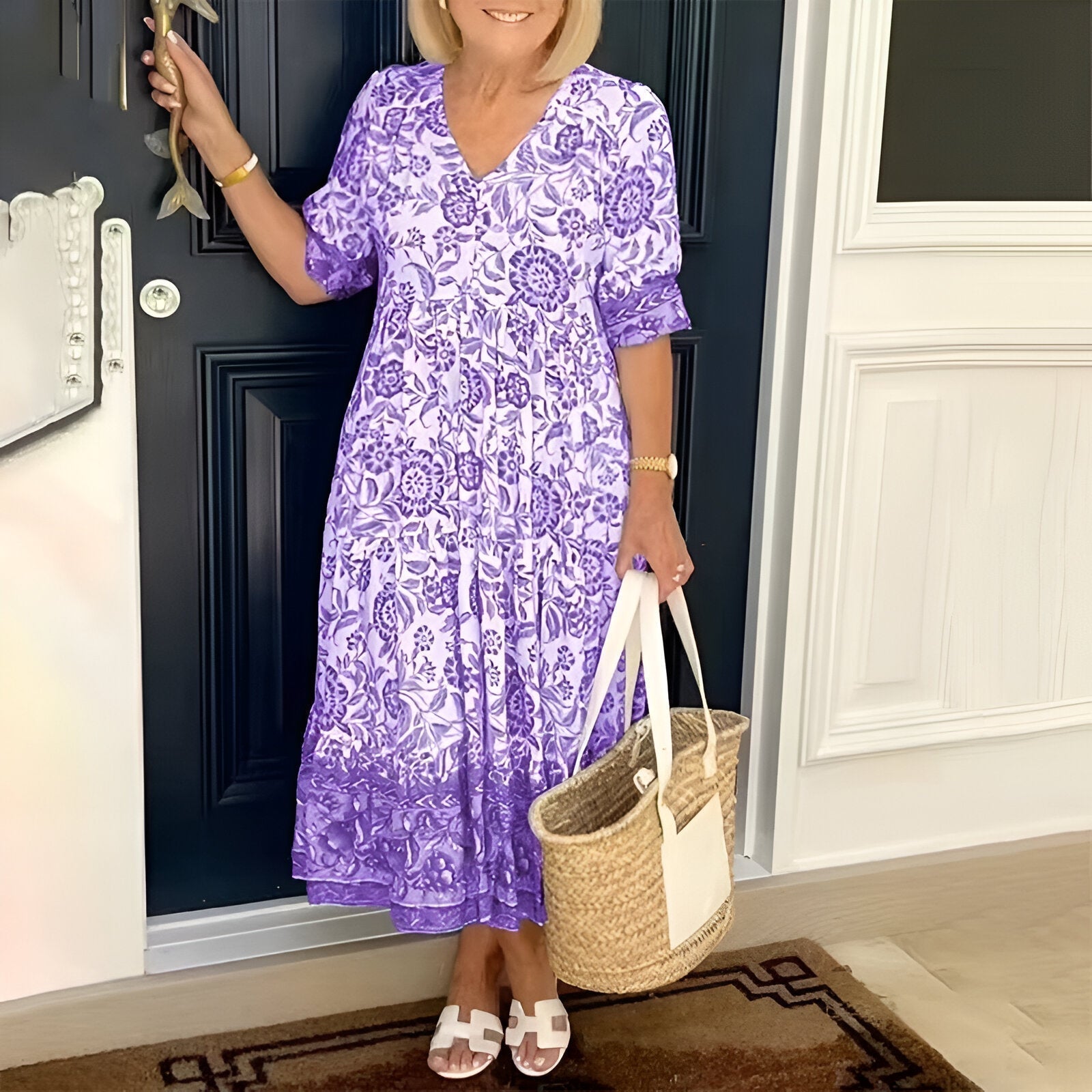 Rosetta - Boho-jurk met V-hals