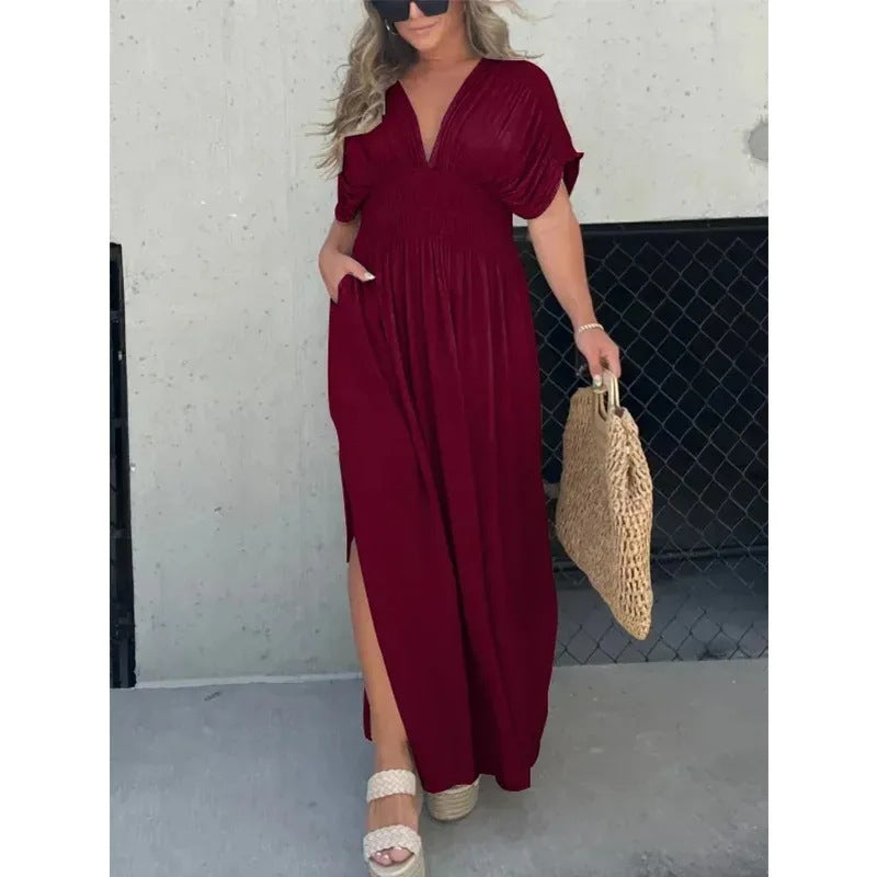 Aurelia™| Stilvolles Sommerkleid mit Kurzarm