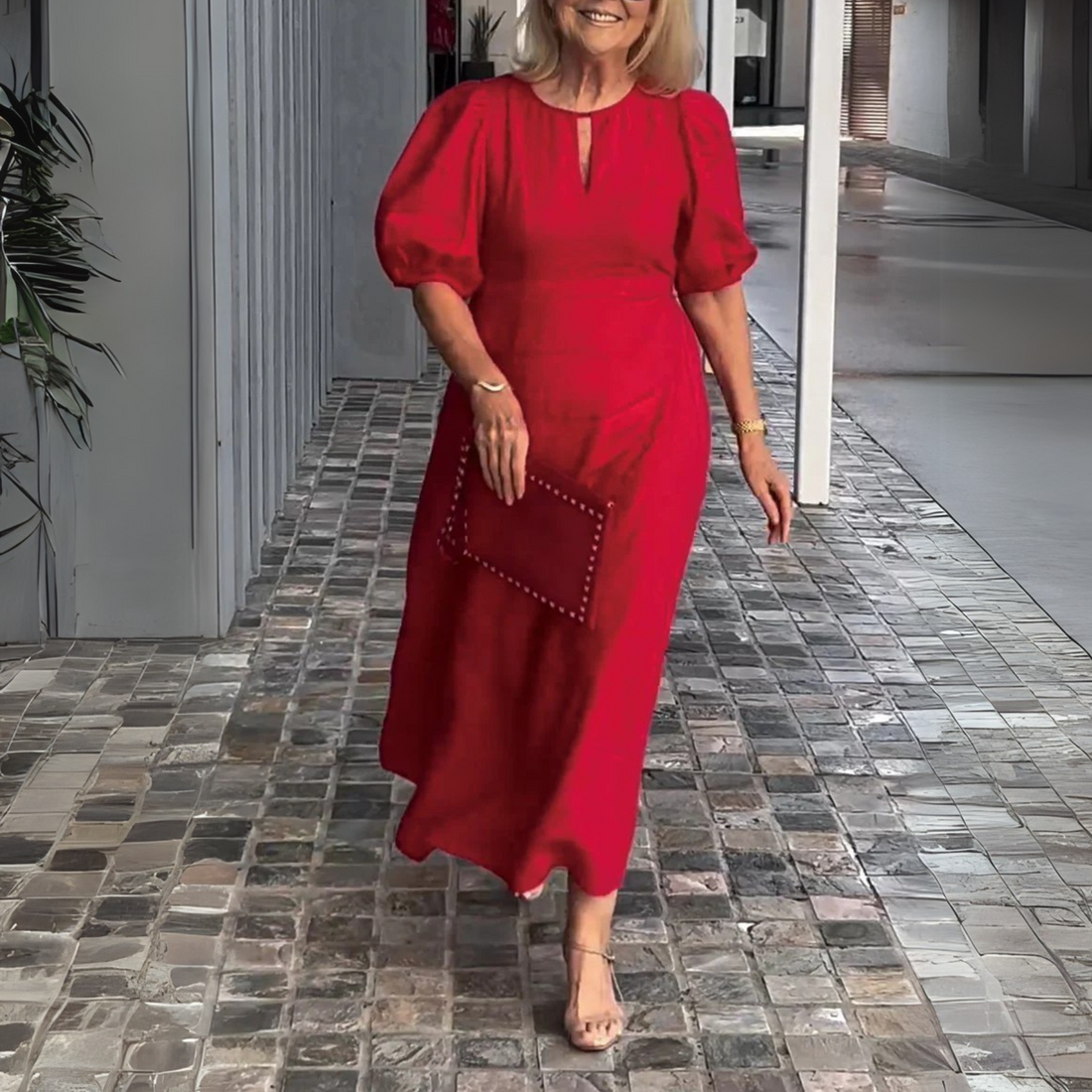 Jae™ | Robe Élégante à Manches Bouffantes