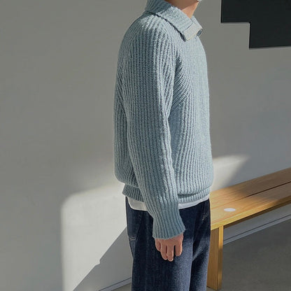Laurent™ | Pull Azure à quart de zip