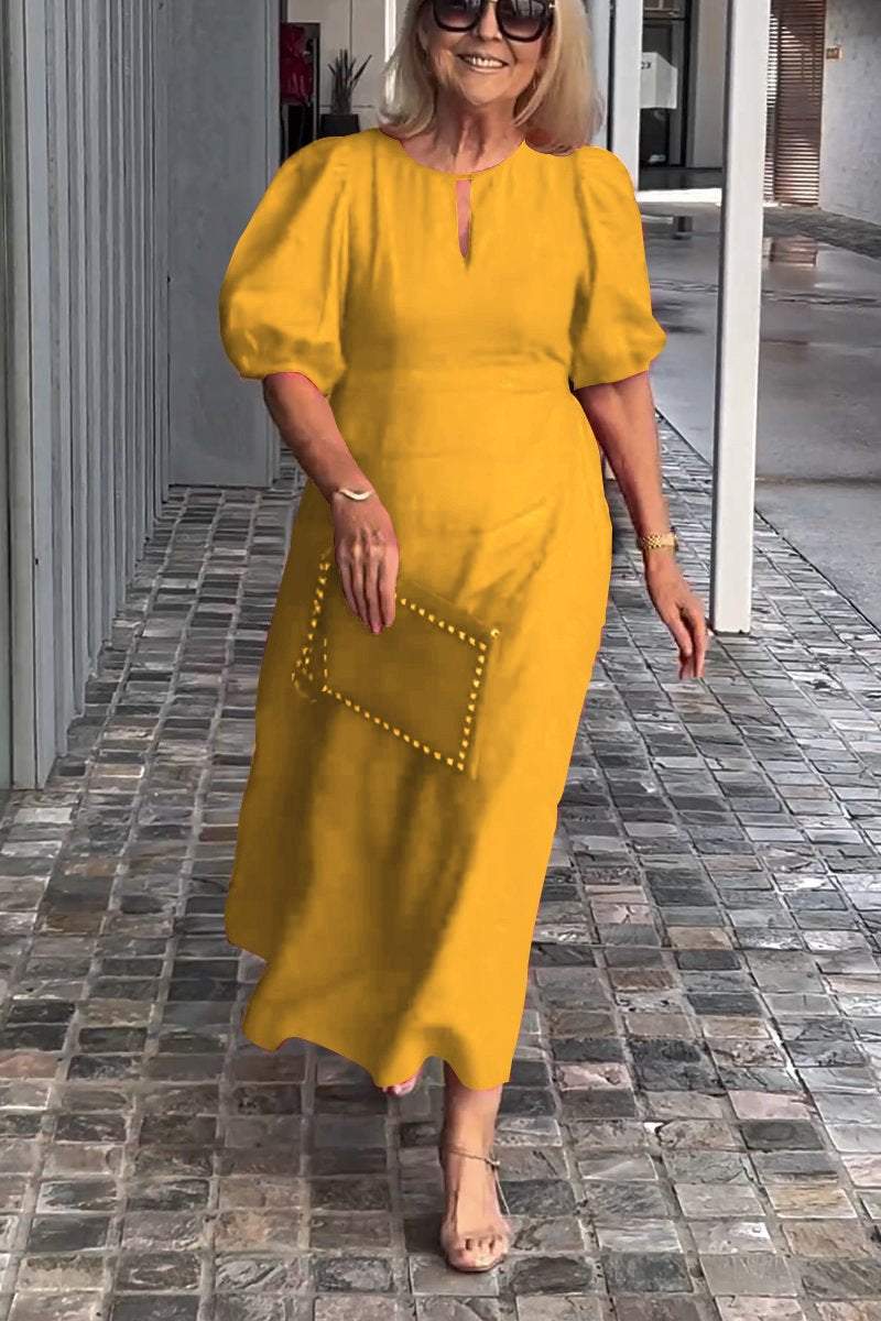 Jae™ | Robe Élégante à Manches Bouffantes