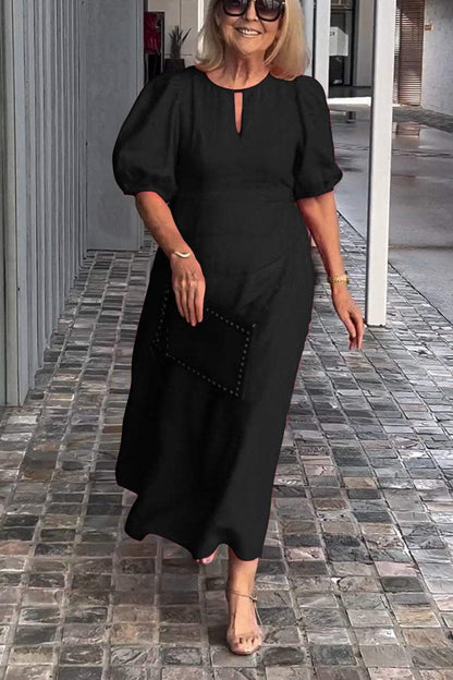 Jae™ | Robe Élégante à Manches Bouffantes