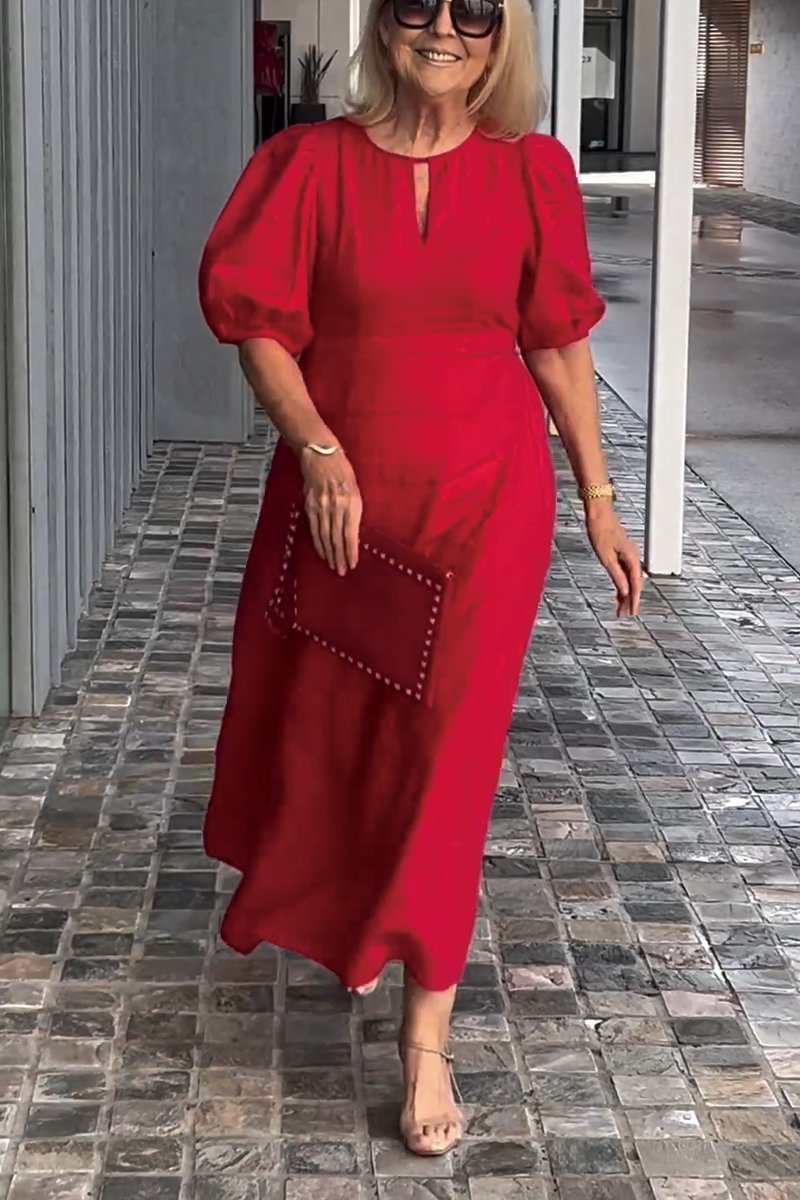 Jae™ | Robe Élégante à Manches Bouffantes