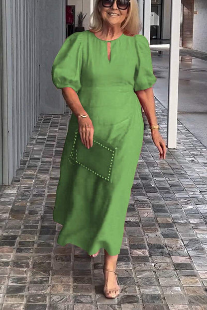 Jae™ | Robe Élégante à Manches Bouffantes