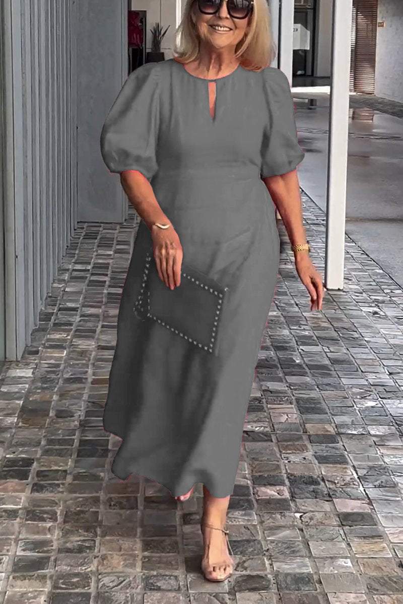 Jae™ | Robe Élégante à Manches Bouffantes
