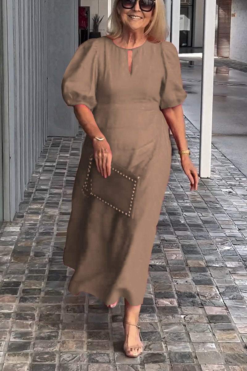 Jae™ | Robe Élégante à Manches Bouffantes