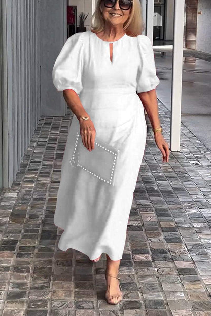 Jae™ | Robe Élégante à Manches Bouffantes